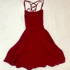 strappy back cocktail dress